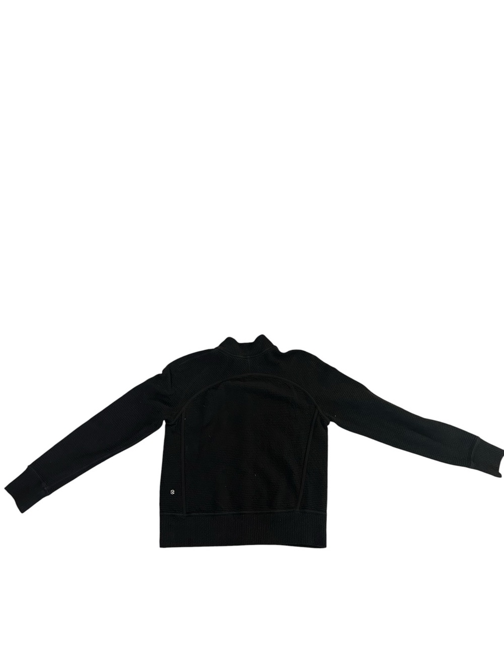 Lululemon Textured Full-Zip Black Jacket Long Sleeves Zippered Pockets - Picture 5 of 10